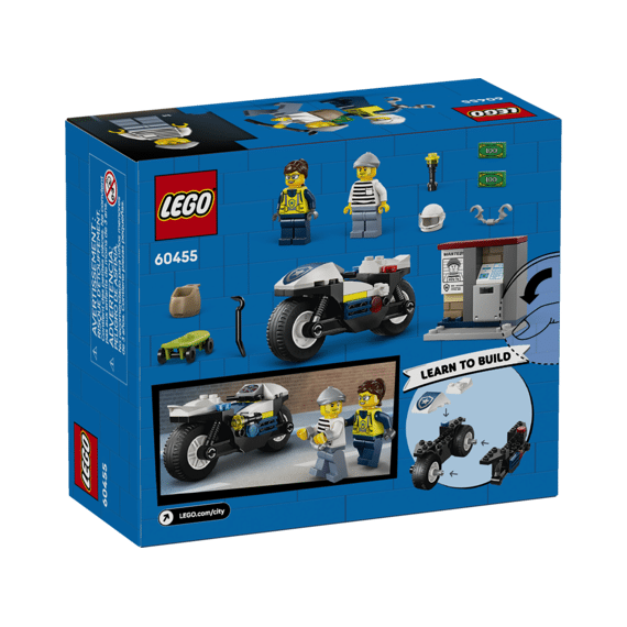 Lego City Achtervolging Op Politiemotor 60455