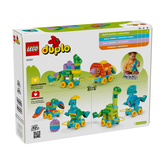 Lego Duplo Town 3-in-1 Dinosaurussen Op Wielen 10451