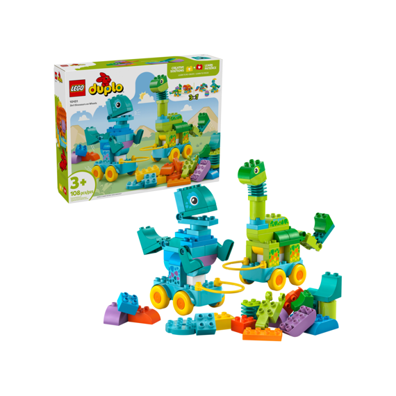 Lego Duplo Town 3-in-1 Dinosaurussen Op Wielen 10451
