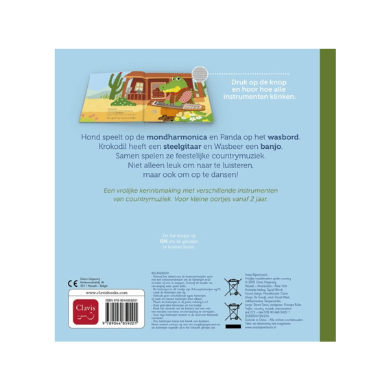 Geluidenboek Vrolijke Muziekmakers Spelen Country