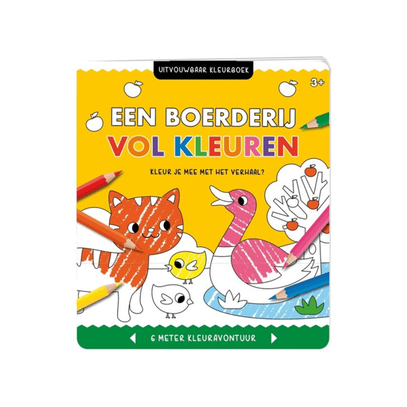 Uitvouwbaar Kleurboek Een Boerderij Vol Kleuren