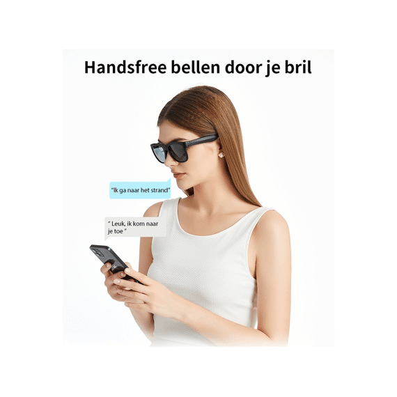 Caliber Soundglasses Polaroid Zonnebril Met Bluetooth Audio Blauw