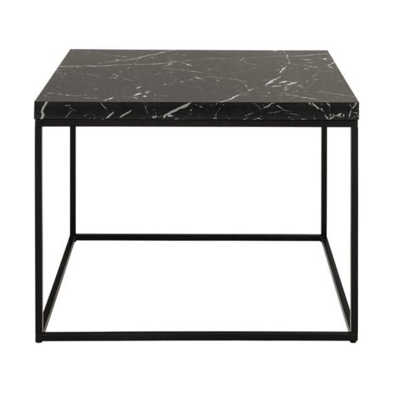Salontafel Barossa 60x60x45cm Matt Black Marble