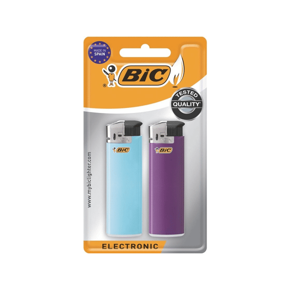 Bic J38 Electronic Aansteker 2 Stuks Assortiment