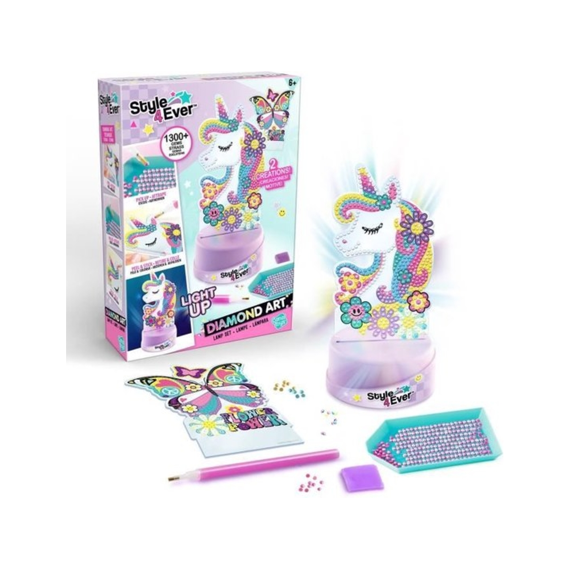 Canal Toys - Diamantart Lamp Set 2 Figuren - Unicorn & Butterfly