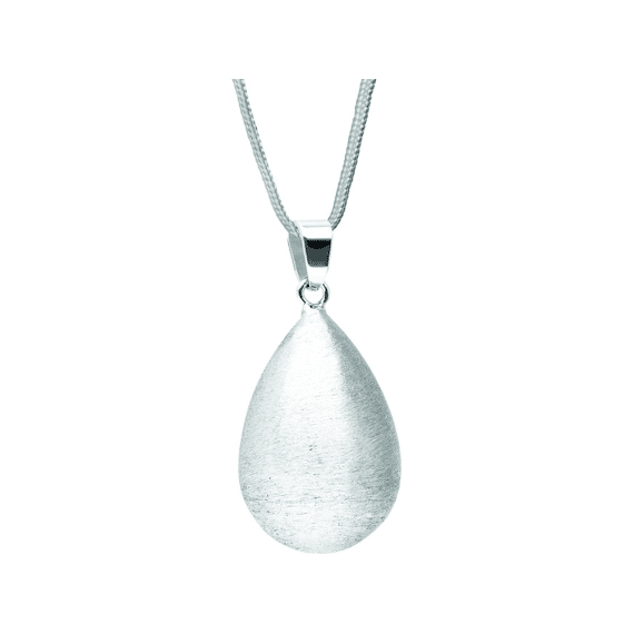 Bola Zwangerschapsbelletje Drop Shape Brushed Effect - Silver Plating