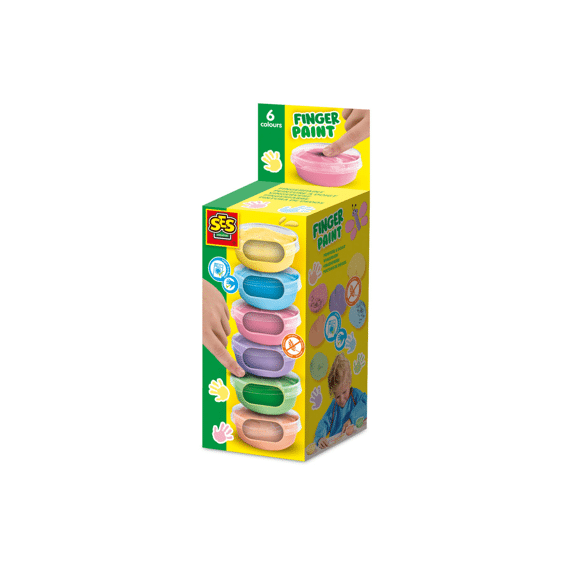 Ses Vingerverf Pastel 6 Kleuren 45 Ml