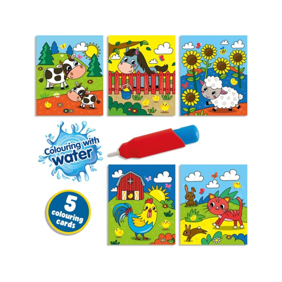 Ses Kleuren Met Water Inclusief Stift Boerderij