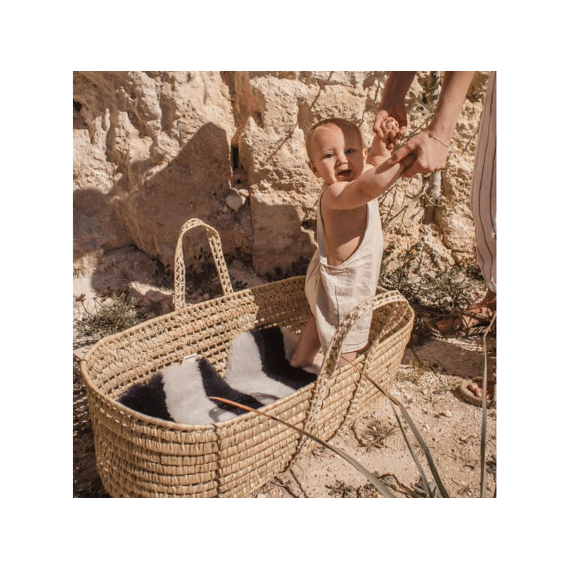Binibamba Sheepskin Snuggler/buggyinleg Half Moon Stripe