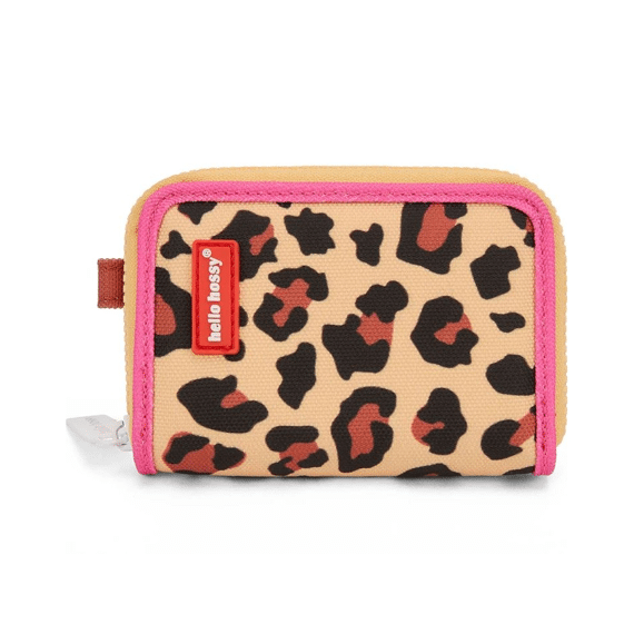 Hello Hossy Portefeuille Leopard Bruin