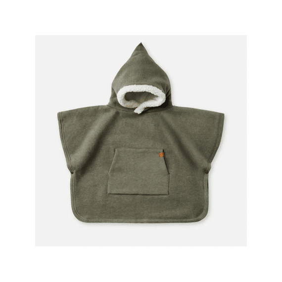 Cloby Poncho Teddy 1-3 Jaar Forest Green
