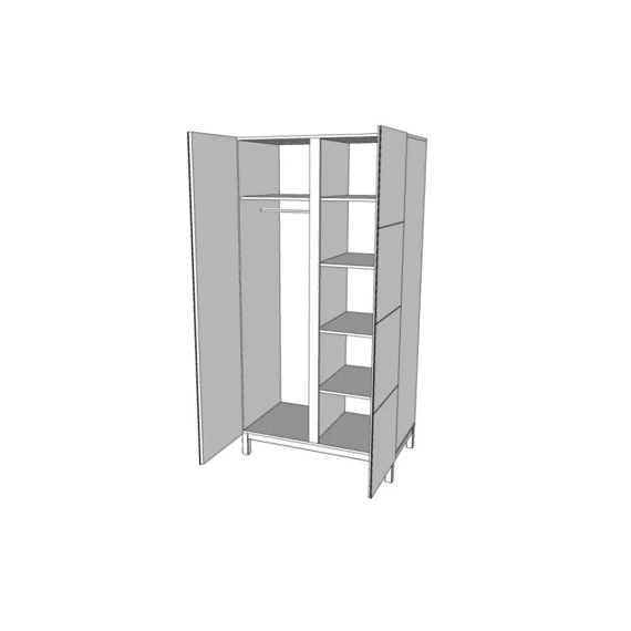 Vipack Eva White Kast 2 Deuren