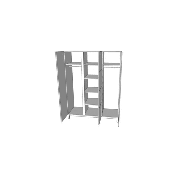 Vipack Eva White Kast 3 Deuren