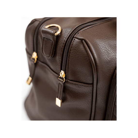 Isoki Luiertas Double Zip Quilted Chocolate