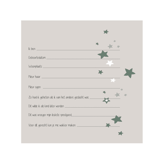 Jep Kids Babyshowerboek Zand