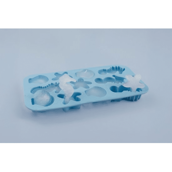 Dotz Ijsblokjesvorm Silicone 21x11x2cm Zeevruchten Blauw