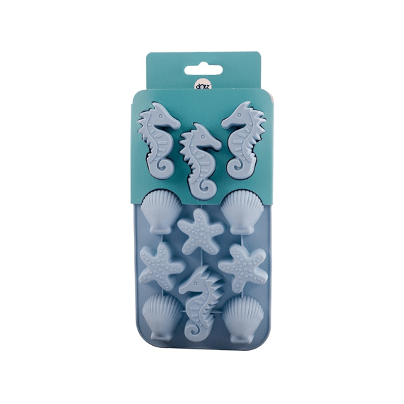 Dotz Ijsblokjesvorm Silicone 21x11x2cm Zeevruchten Blauw