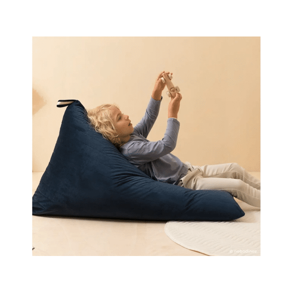 Nobodinoz Poef Beanbag Essaouira Velvet Night Blue