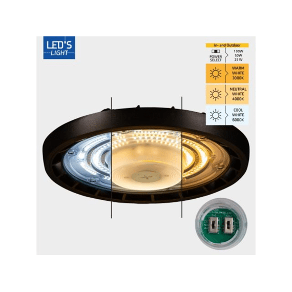 High Bay 100W 11000Lm 3000-4000-6000K