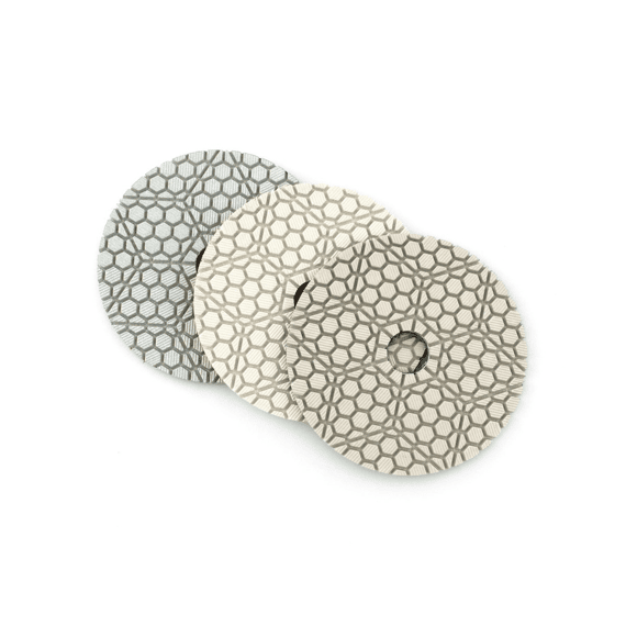 Prodiaxo Hybrid White Diamant Polijstpads 3 Steps 3st X100mm 1 Steunschijf
