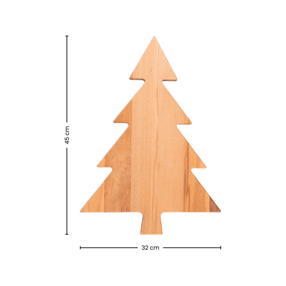 Bowls And Dishes Borrelplank Kerstboom Beukenhout 45cm