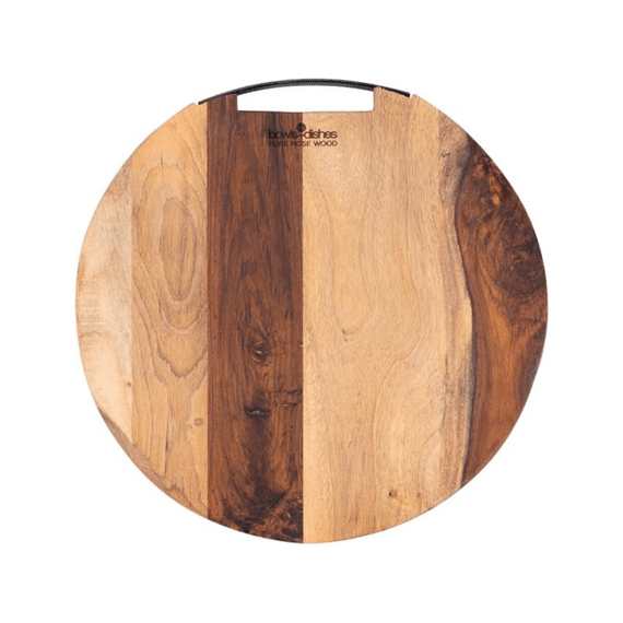 Bowls And Dishes Pure Rose Wood Serveerplank Rond Met Handvat 35cm