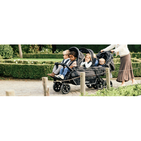 Childhome Buggy 6-ling Six Seater 2 Autobrake Antr Regenbekleding En Beschermhoes Inbegrepen