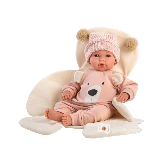 Llorens Pop Newborn Rosa Roze Met Dekentje Crybaby 36cm