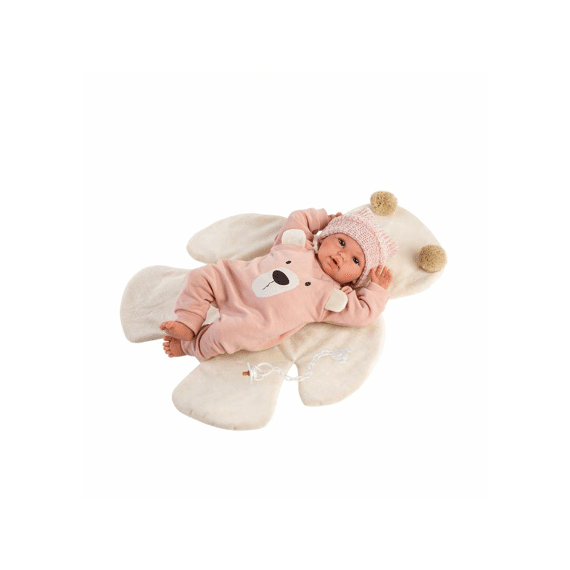 Llorens Pop Newborn Rosa Roze Met Dekentje Crybaby 36cm