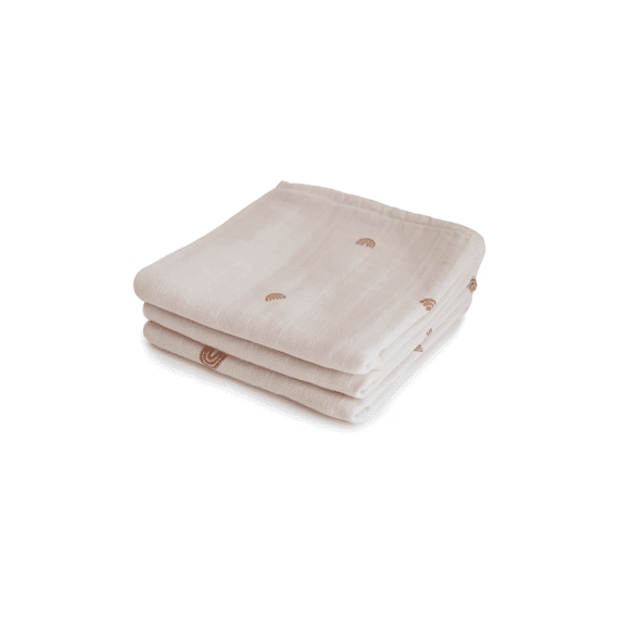 Mushie Tetradoeken 3-pack Rainbow