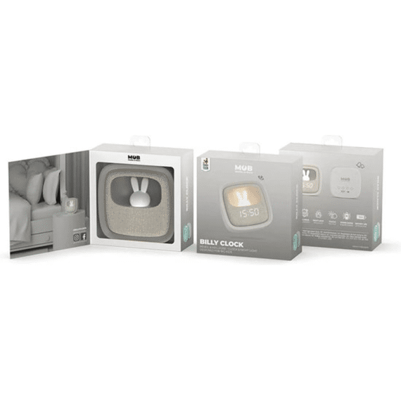 Mob Wekker + Lampje Billy Grijs
