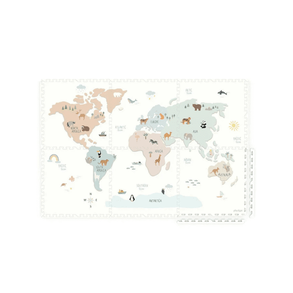 Play And Go Eevaa Tapijt Worldmap Colour 120x180cm 6st