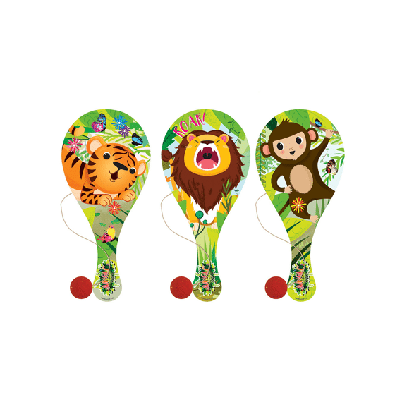 Paddle Bal Game Hout Jungle Dieren