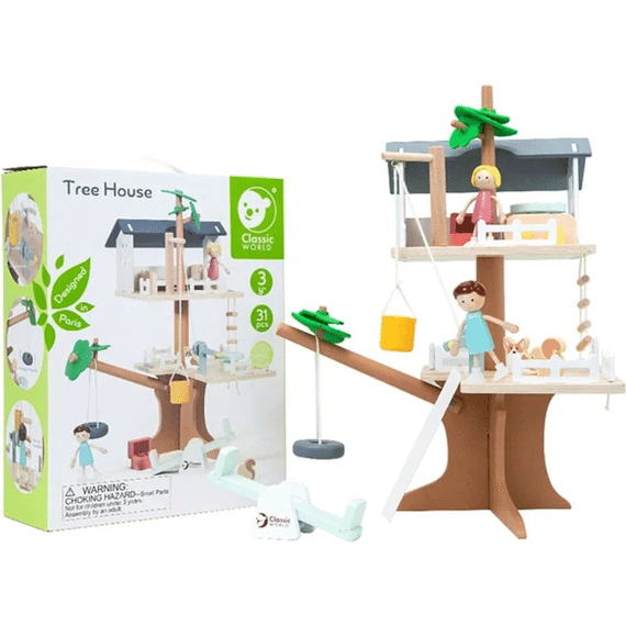 Classic 50566 Speelset Hout Boomhut 31-delig