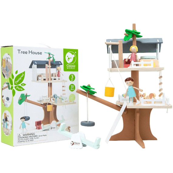 Classic 50566 Speelset Hout Boomhut 31-delig