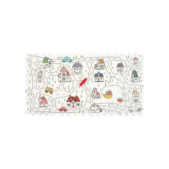 Vloermat Puzzelmat Dorp
