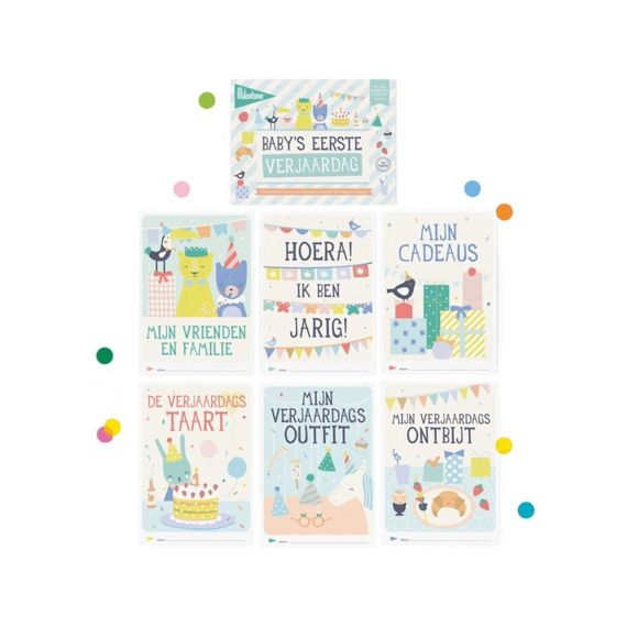 Milestone Baby First Birthday Photo Cards 6st