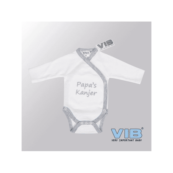 Vib Body Cc 0-3m Wit Grijs Papas Kanjer