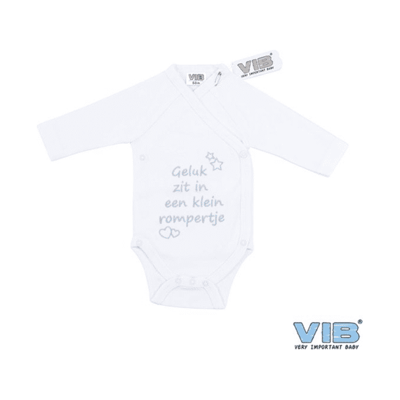 Vib Body Cc 0-3m Wit Geluk Zit In Een Klein Rompertje