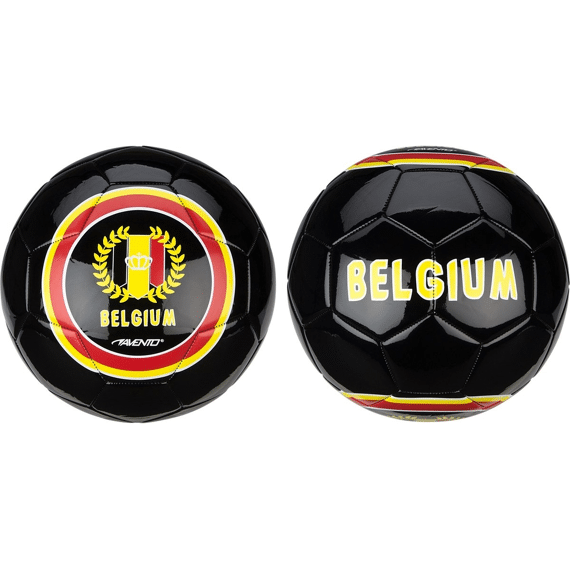 Voetbal Glossy Zwart Belgium Maat 5