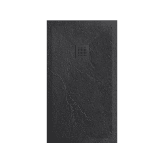 Douchetub Composiet Sanistone  120x90 Zwart