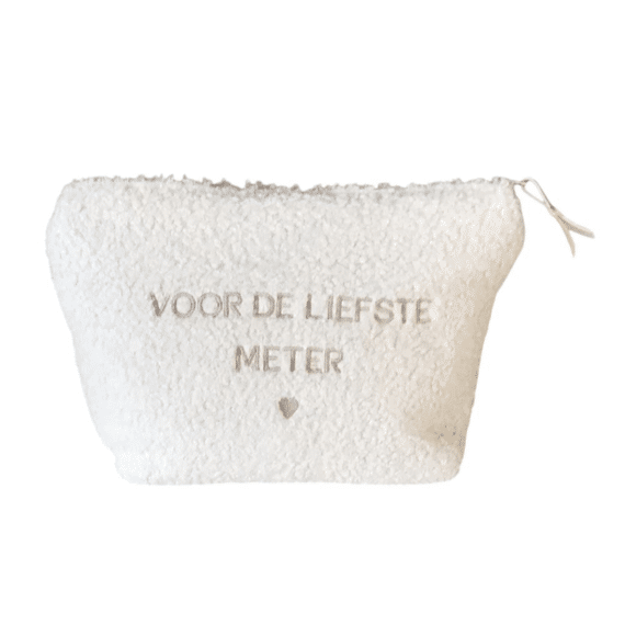 Vis Ta Vie Tasje Tedolino Medium Cream Voor De Liefste Meter 19x18cm