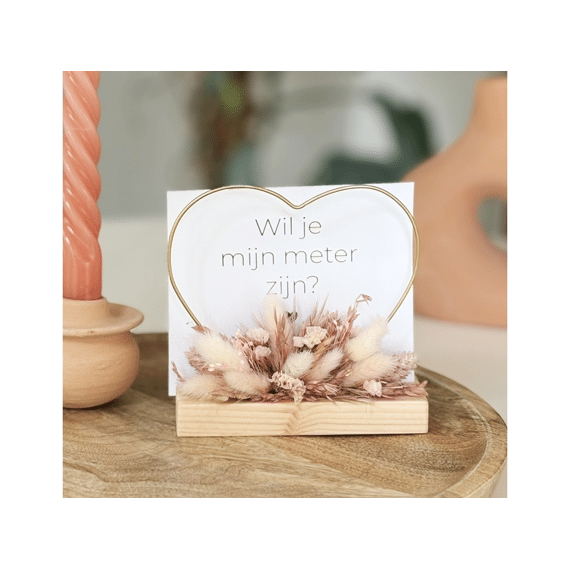 Vis Ta Vie Flowerhoop Hart Rose Wil Je Mijn Meter Zijn? 12cm