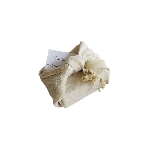 Vis Ta Vie Doekje Met Zeepje En Boeketje Ivory 7cm