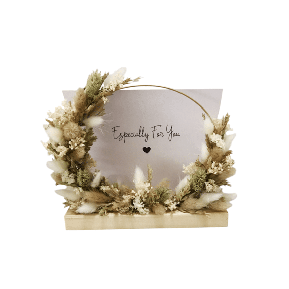 Vis Ta Vie Flowerhoop In Mica Doos Naturel 19x16x7cm