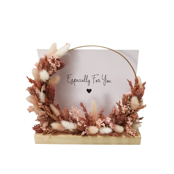 Vis Ta Vie Flowerhoop In Mica Doos Rose 19x16x7cm