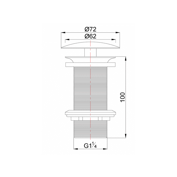 Unimatch Open Afvoerplug Verlengd 5/4