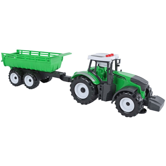 2-play Tractor Met Aanhanger Met Kiepfunctie, Licht En Geluid