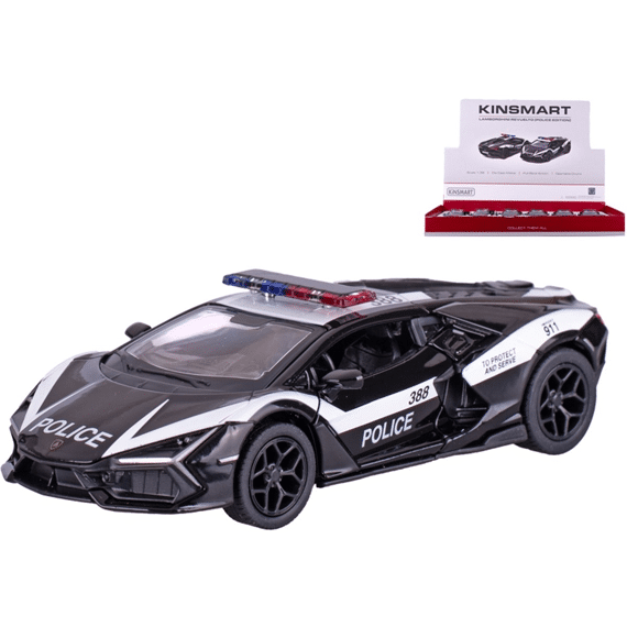 Kinsmart Lamborghini Revuelto Police Edition Die Cast Pb 13cm