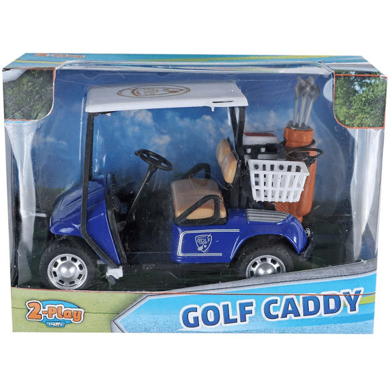 2-play Golf Caddy Met Golfclubs In Tas Die Cast Pull Back